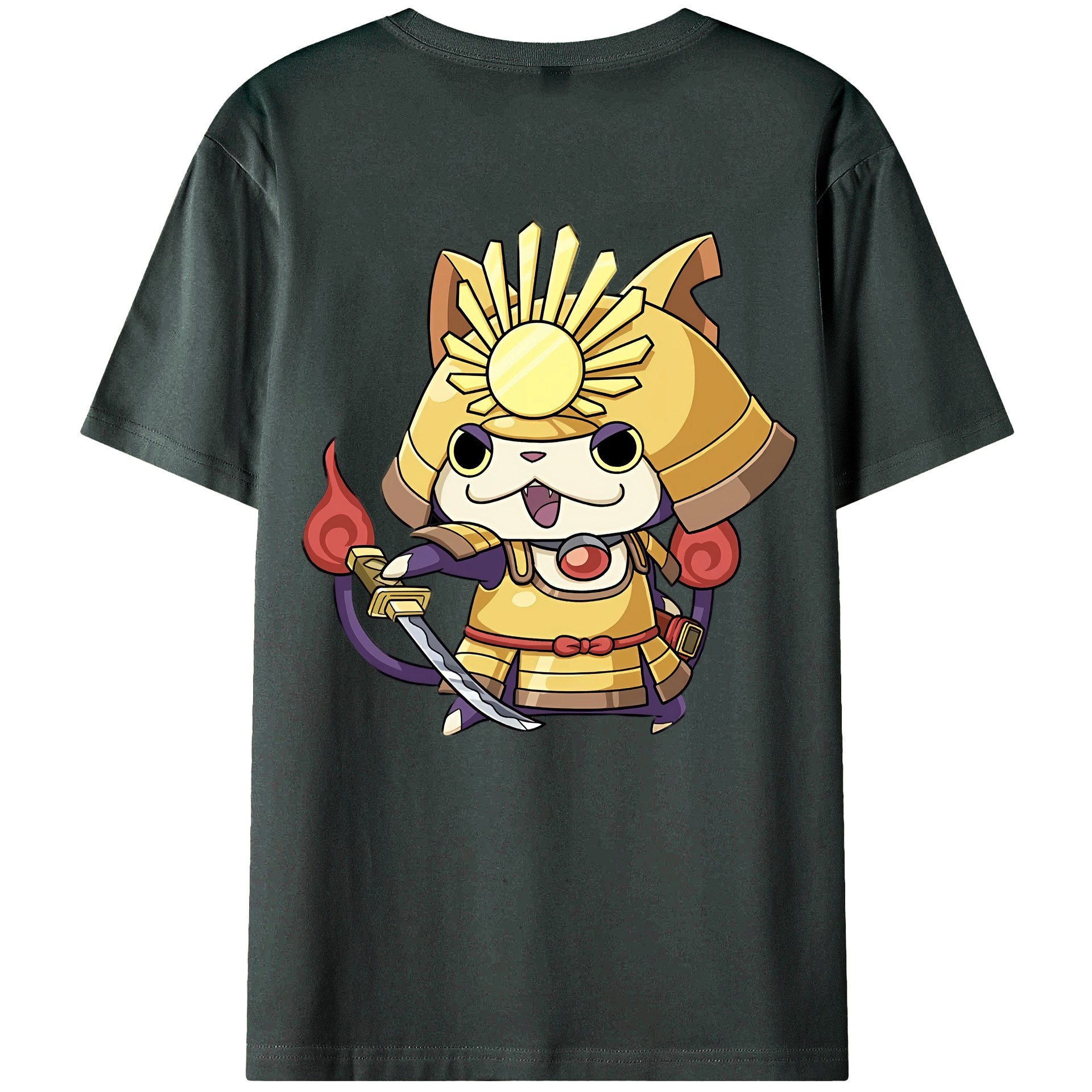 （画像用） 妖怪ウォッチ Yo-kai Watch 綿100％ メンズ半袖Tシャツ（バックプリント） 通気性